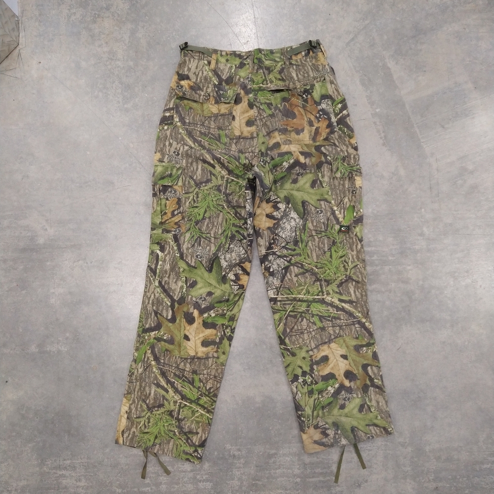 Mossy Oak Green and Brown Camouflage Pants M Measurements